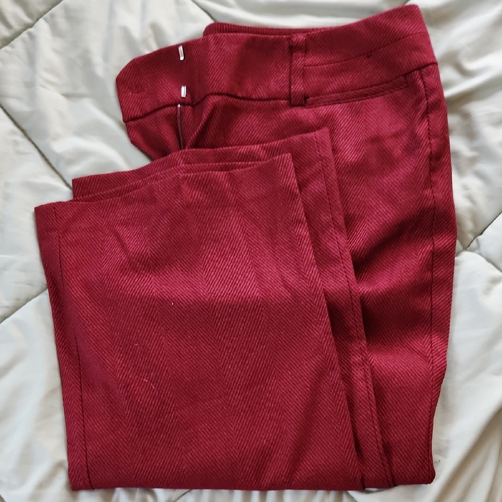 7th Avenue NY & Co Stylish Deep Red Pants